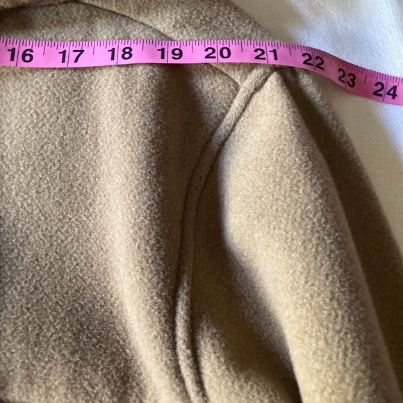 Mens hooded wool overcoat J Crew, concealed front zipper snaps 2 front pockets - Picture 8 of 11